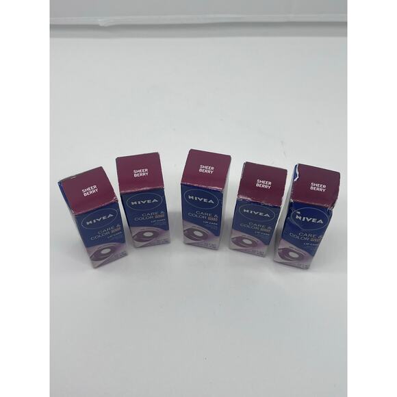 Lot of 5 - Nivea A Kiss Care & Color sheer berry tinted lip balm - Picture 2 of 6